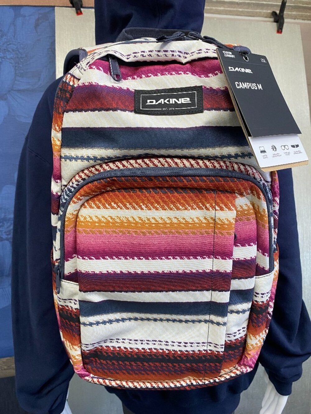 " BACK TO SCHOOL " DAKINE CAMPUS M 25L BACKPACK BLANKET STRIPE